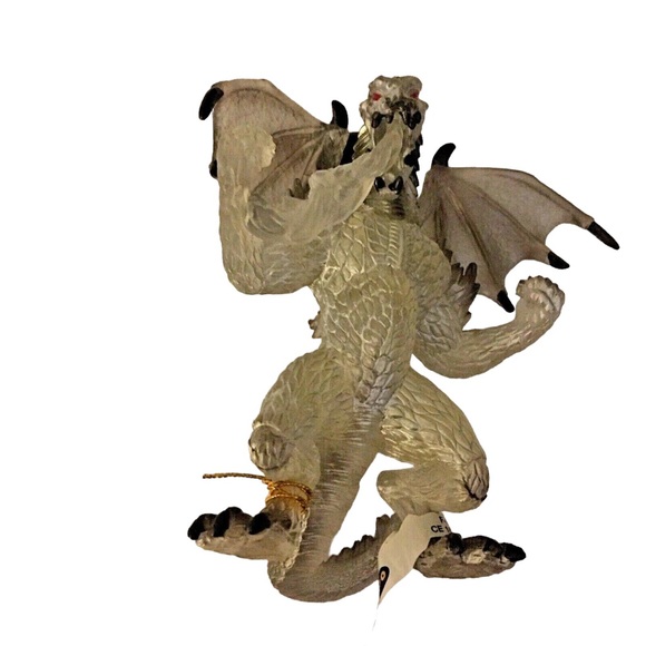 Papo Dragon of Brightness Toy Figure Silver Tone NWT - Picture 2 of 8